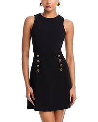 Aqua Sailor Button Dress - Exclusive