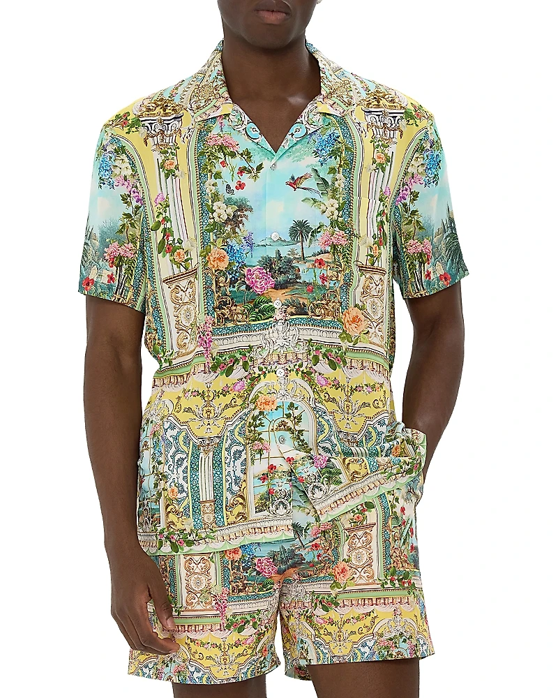 Camilla Printed Short Sleeve Camp Shirt