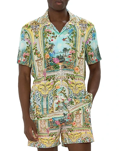 Camilla Printed Short Sleeve Camp Shirt