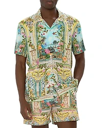 Camilla Printed Short Sleeve Camp Shirt