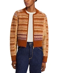 3.1 Phillip Lim Jacquard Raglan Zip Cardigan