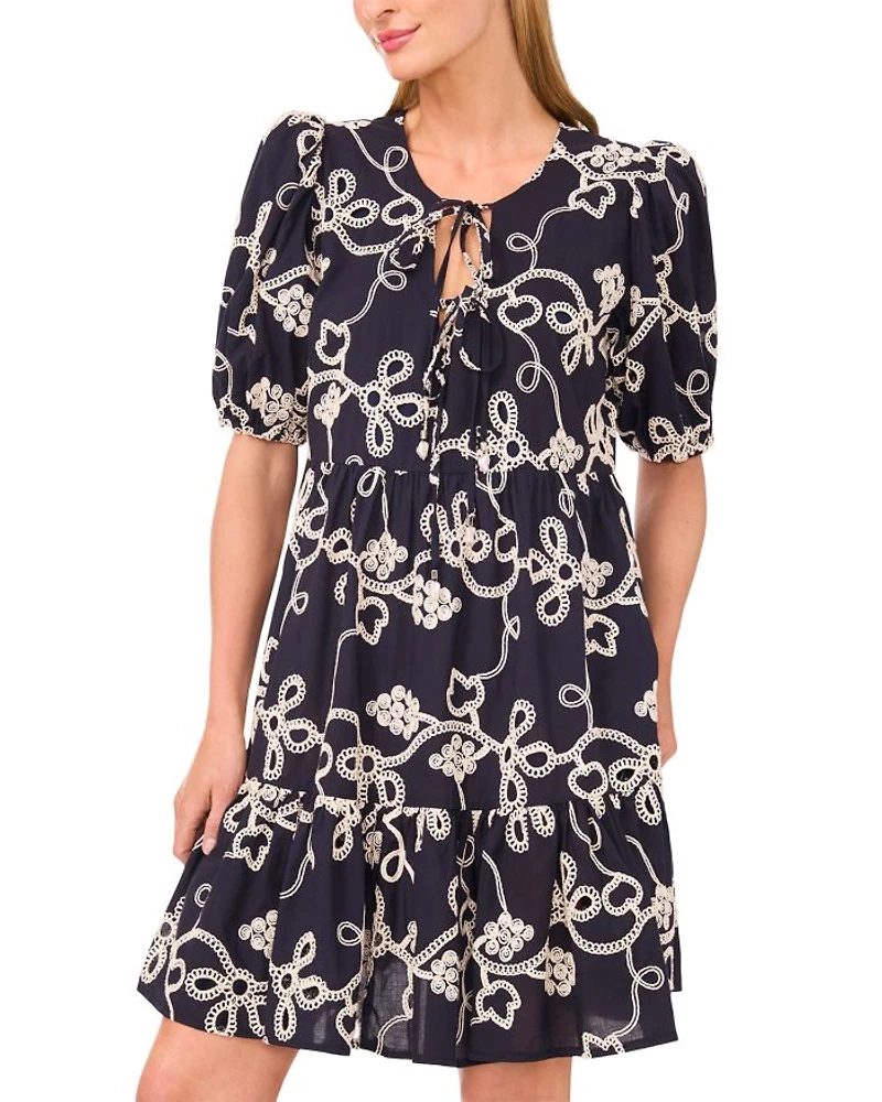 Tie Front Tiered Dress