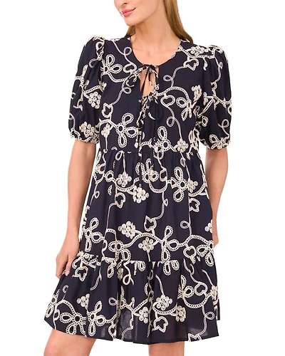 Tie Front Tiered Dress