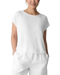 Eileen Fisher Boxy Cap Sleeve Tee