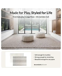 Reversible Baby Playmat - Antelope + Stripe Design – Soft, Non-Toxic Foam – Waterproof, Easy to Clean