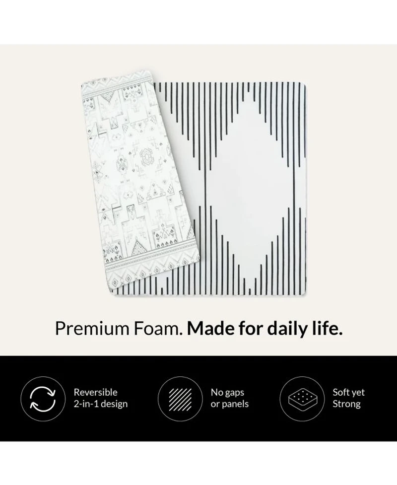 Reversible Baby PlayMat - Art Deco Inspired Design – Soft, Non-Toxic Foam – Waterproof, Easy to Clean