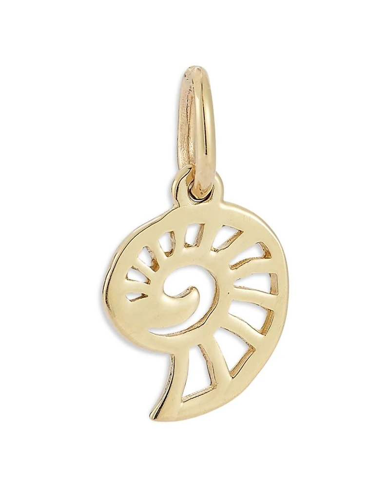 14 Yellow Gold Dainty Shell Pendant