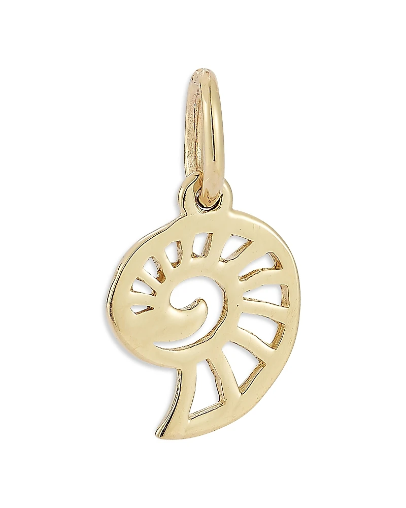 Moon & Meadow 14 Yellow Gold Dainty Shell Pendant