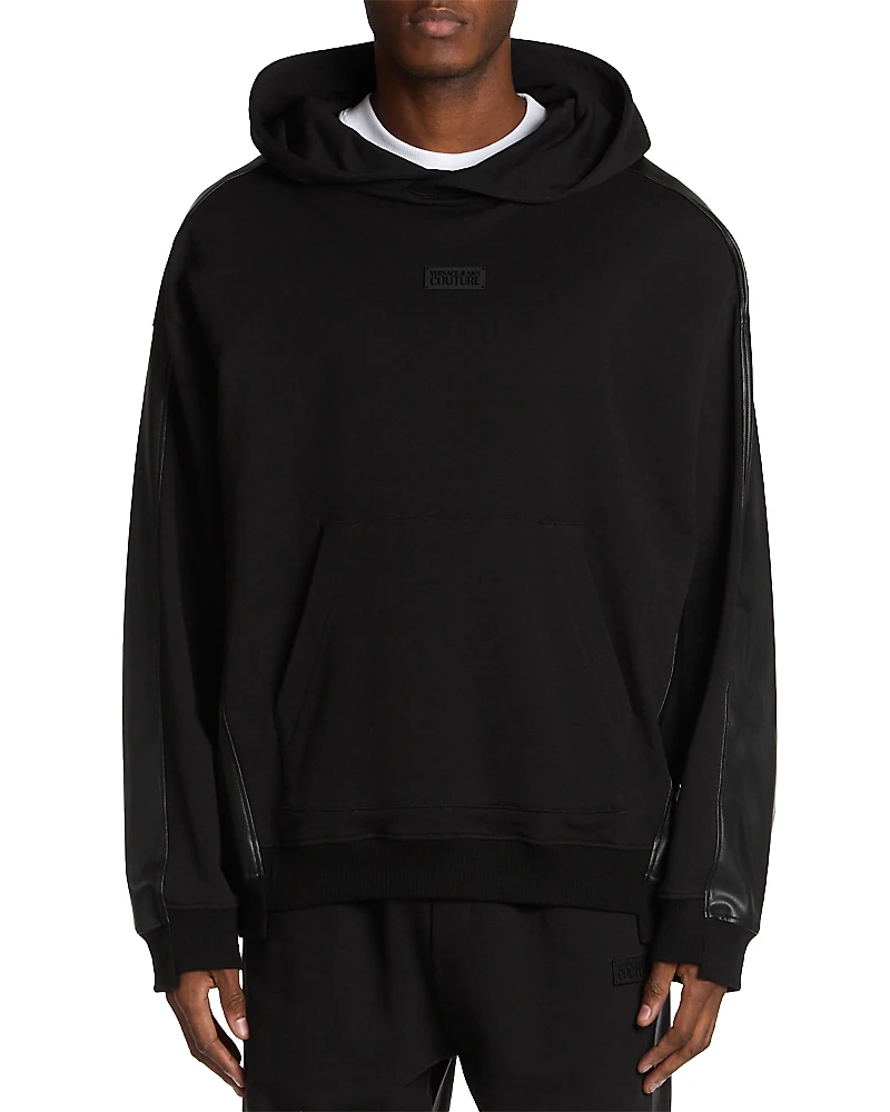 Versace Jeans Couture Mixed Media Logo Hoodie