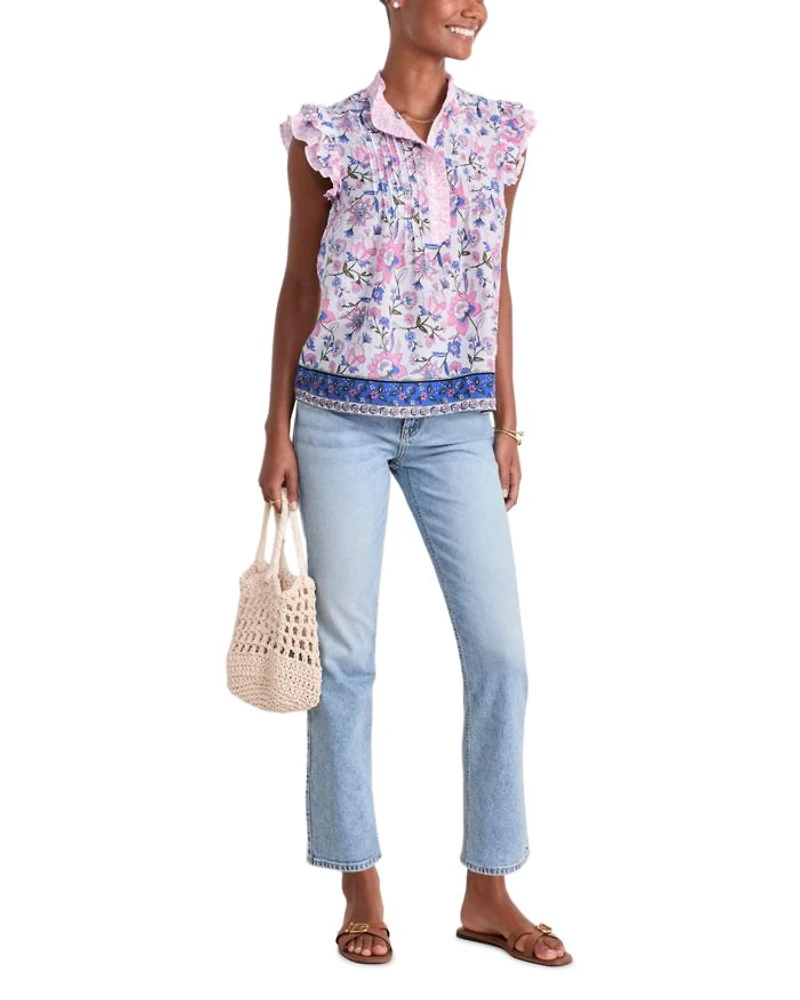 Thalia Flutter Sleeved Top