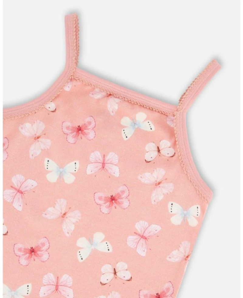 Girls' Printed Organic Butterflies Cotton Tank Top - Little Kid, Big Kid