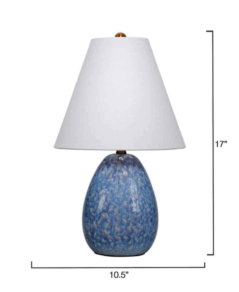 Raindrop Ceramic Table Lamp with Linen Shade