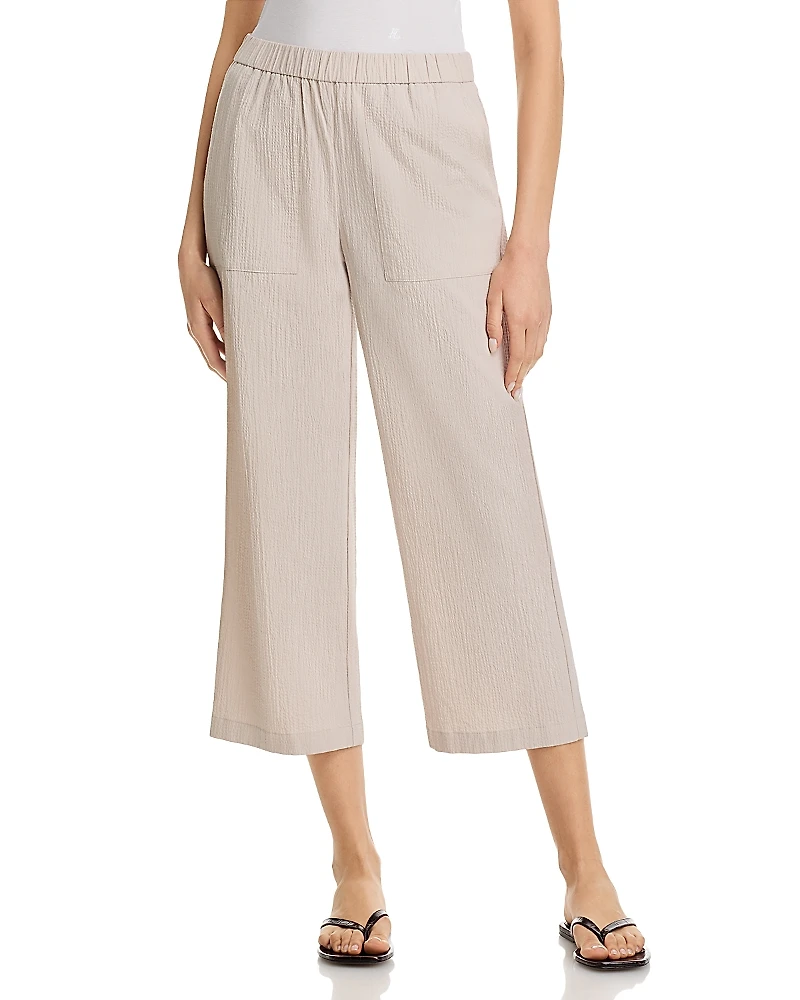Eileen Fisher Stretch Jersey High Waisted Tapered Ankle Pants