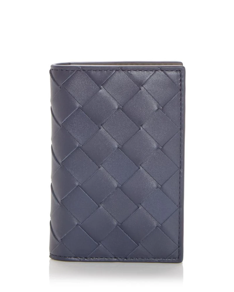 Intrecciato Leather Card Case