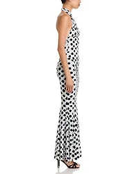 Cross Halter Fishtail Gown