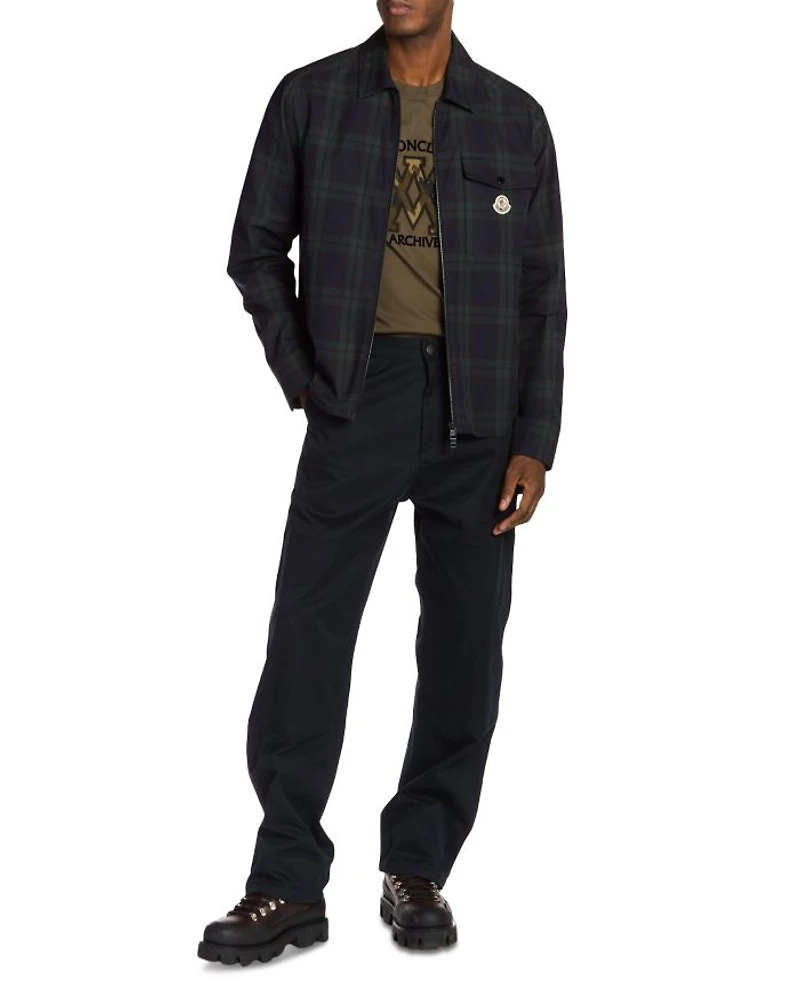 Plaid Zip Front Jacket
