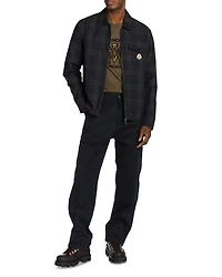 Plaid Zip Front Jacket