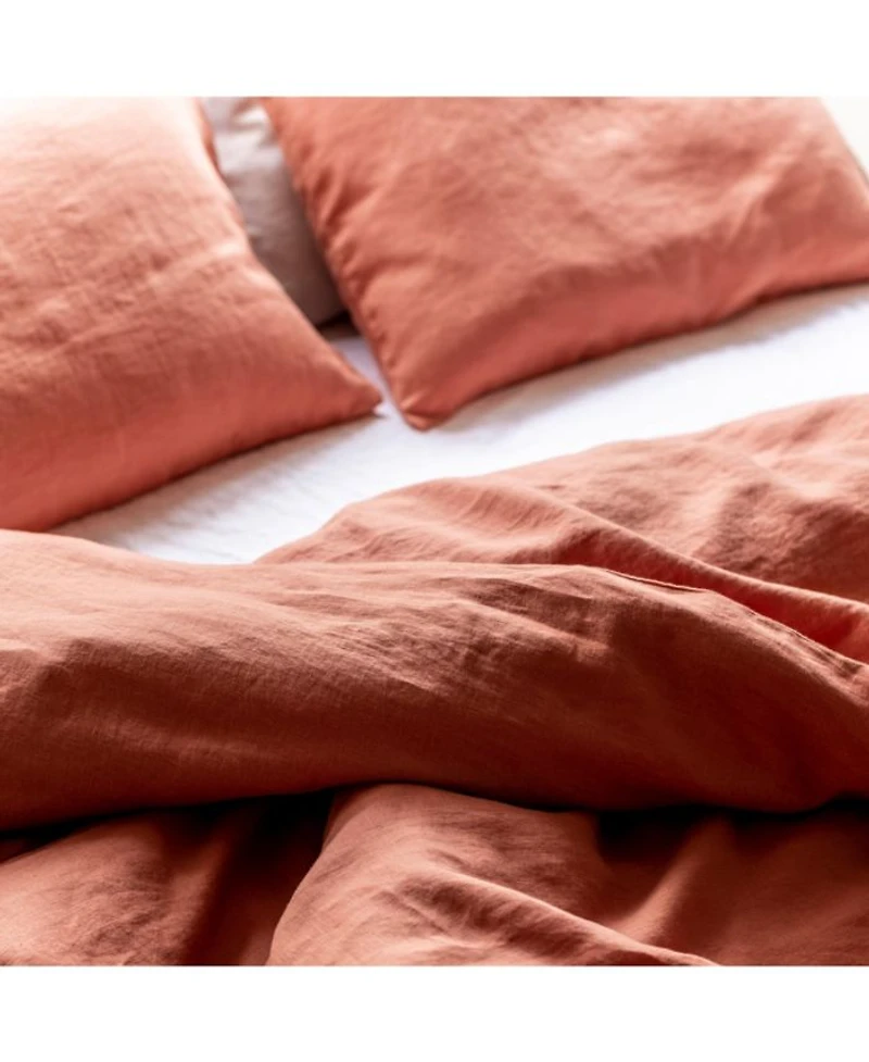 Plain Linen Pillowcase Pair