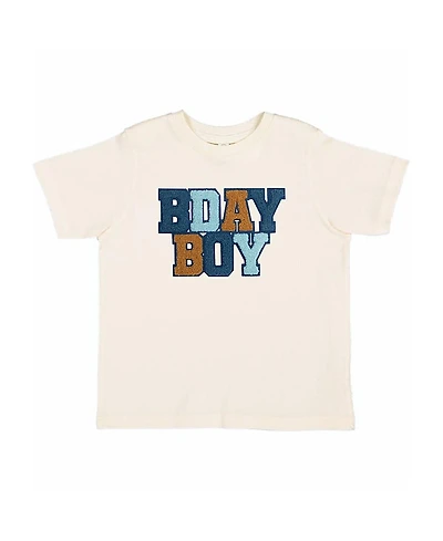 Sweet Wink Boys' Birthday Boy Patch Short Sleeve T-Shirt - Baby, Little Kid