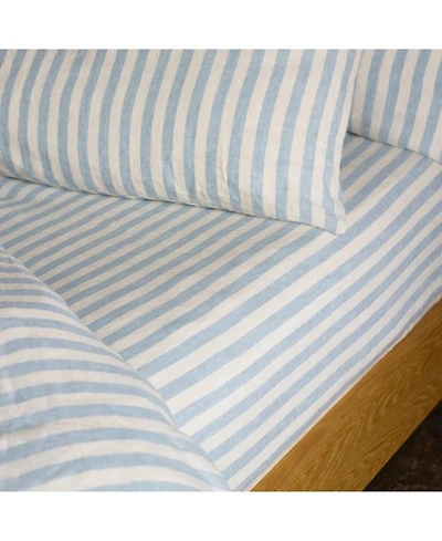 Pembroke Stripe Linen Fitted Sheet