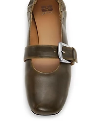 Women's Buckle Strap Ballerinas
