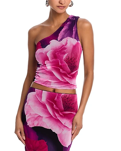 Aqua Floral Mesh Top - Exclusive