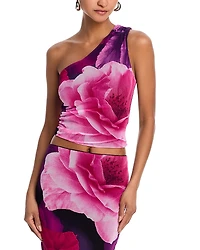 Aqua Floral Mesh Top - Exclusive