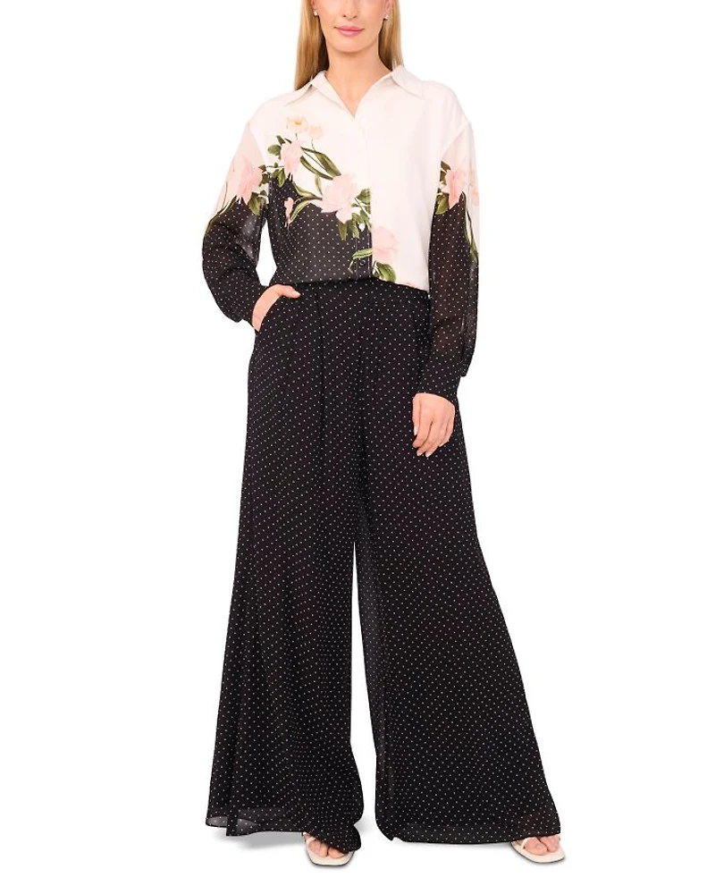 Wide Leg Tuck Pants