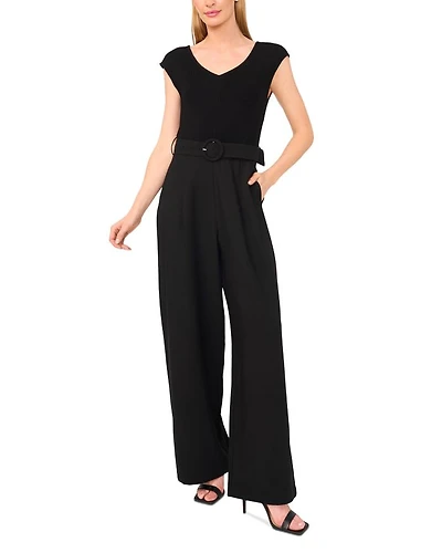 Belted Sleeveless Jumpsuit