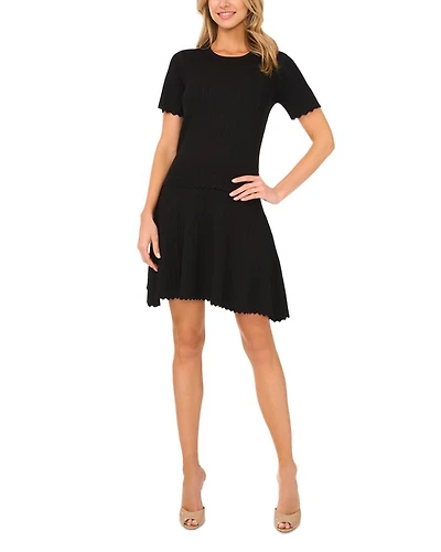 Pointelle Mini Skirt