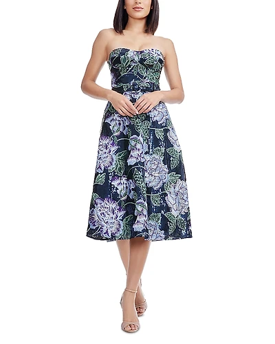 Dress the Population Carlita Floral Strapless