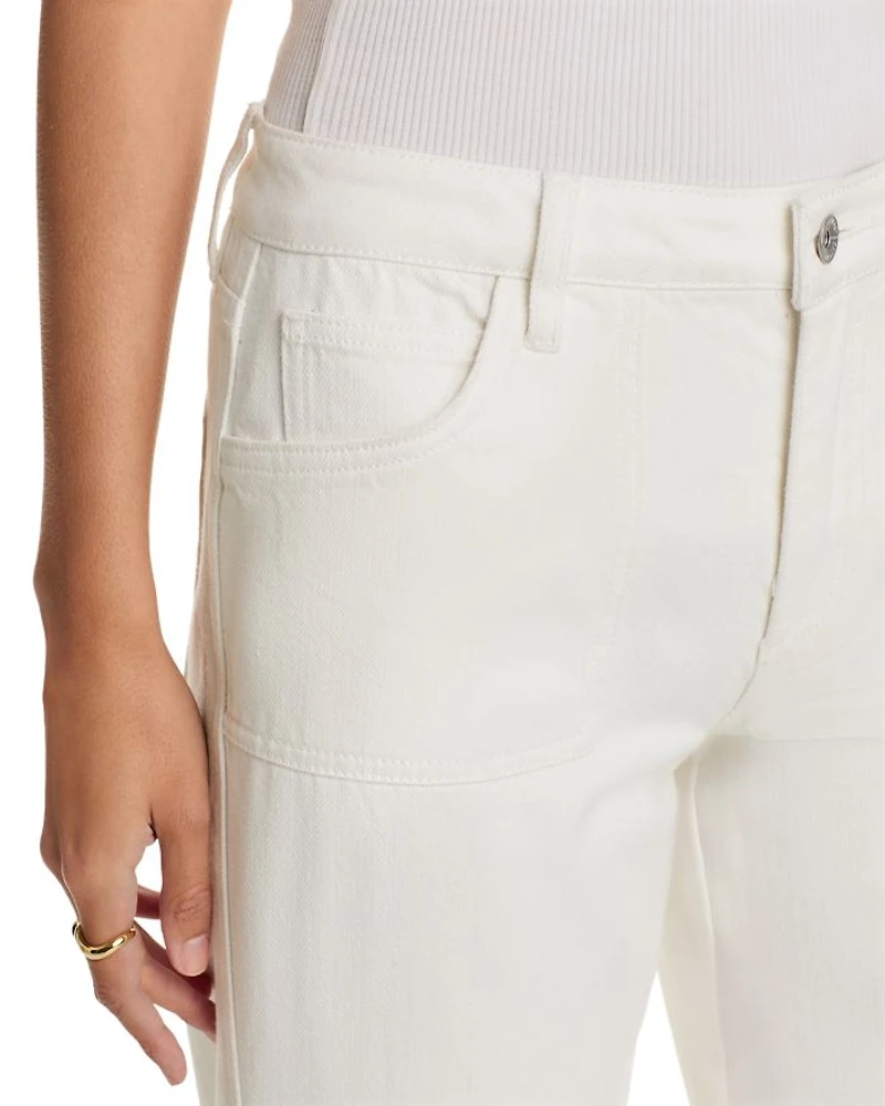 District High Rise Column Ankle Jeans Washed Sandstone