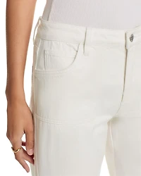 District High Rise Column Ankle Jeans Washed Sandstone