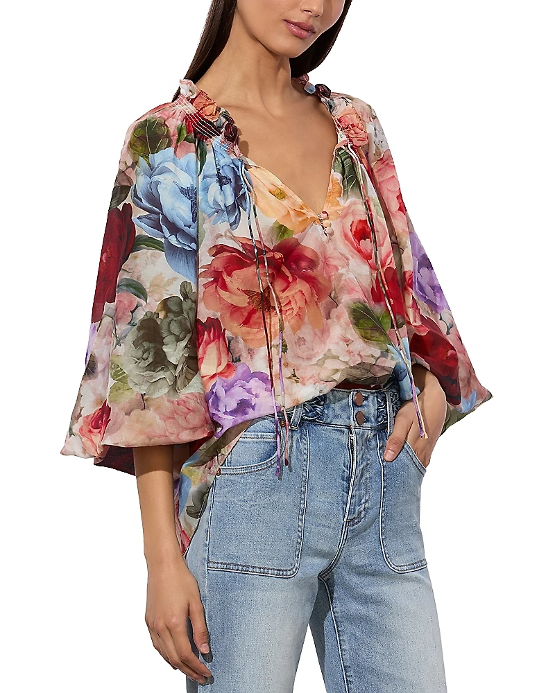 Alice and Olivia Norah Peasant Blouse