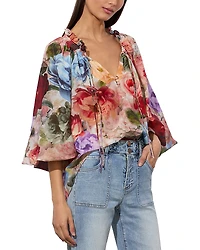 Alice and Olivia Norah Peasant Blouse