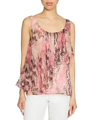 Santorelli Bonnie Sleeveless Ruffled Top