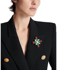 Baroque Bead and Crystal Brooch
