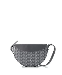 Hirondelle Shoulder Bag Coated Canvas and Leather