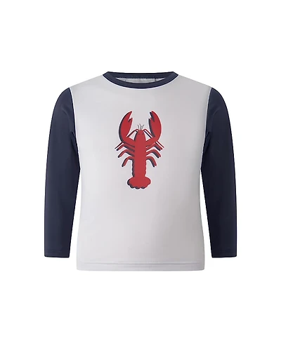 Rachel Riley Boys' Lobster Rashguard Top - Little Kid, Big Kid