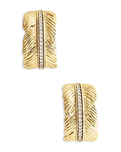 Feather Small Hoop Earrings
