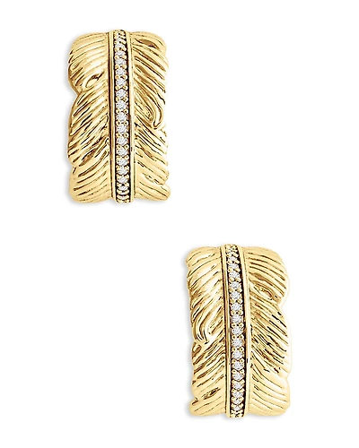 Anabel Aram Feather Small Hoop Earrings