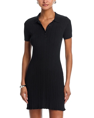 French Connection Collared Henley Mini Dress