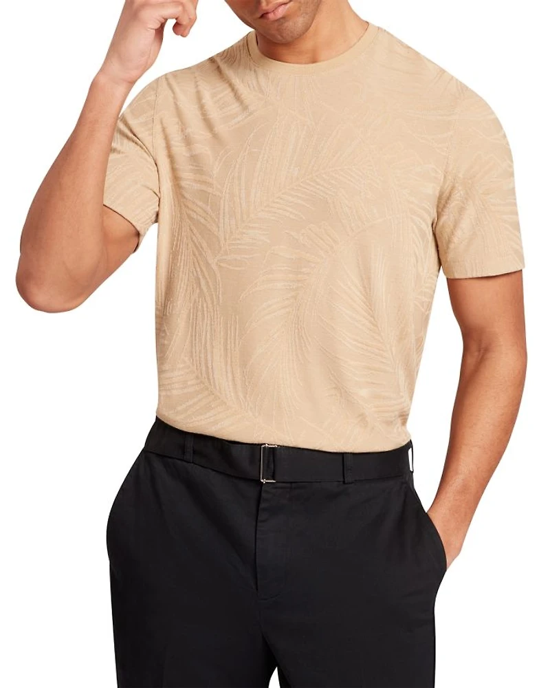 Jessper Jacquard Leaf Print Tee