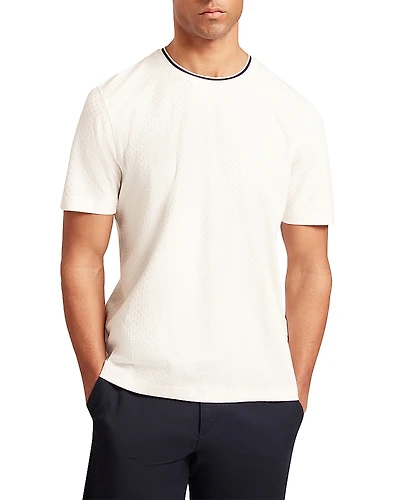 Ted Baker Hagen Branded T Texture Cotton Stretch Tee