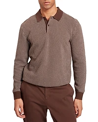 Ted Baker Ardo Textured Front Knitted Polo Shirt