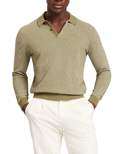 Ted Baker Ardo Textured Front Knitted Polo Shirt