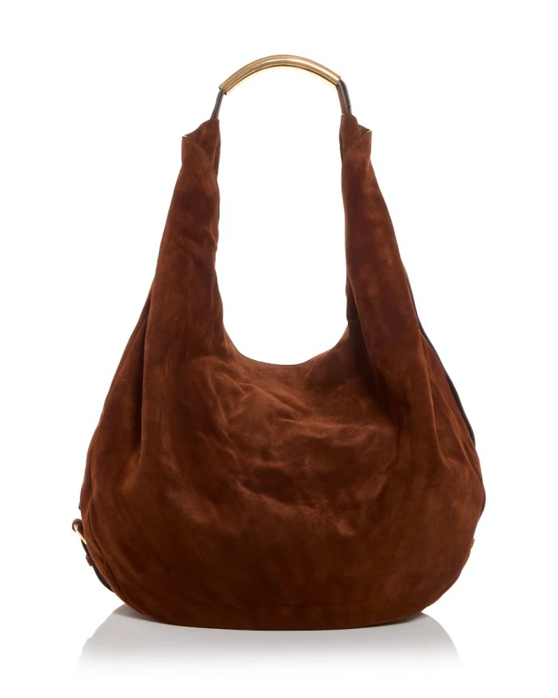 Handle Me Large Suede Shoulder Bag