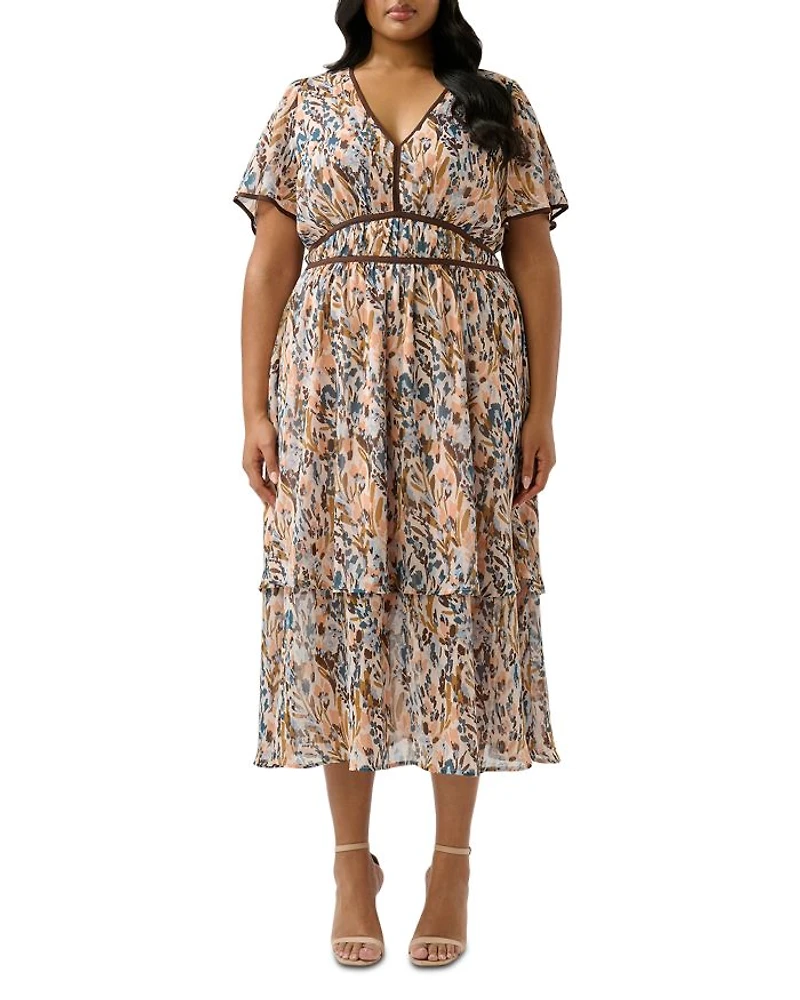 Bellarosa Floral V Neck Dress