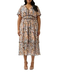 Bellarosa Floral V Neck Dress