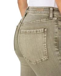 Hannah High Rise Cropped Flare Leg Jeans Mineral Laurel Olive